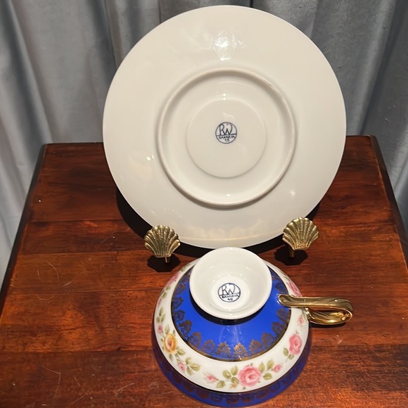 Vintage Rudolph Wachter Tea Cup Set RW Bavaria Cup Saucer Plate Trio - Picture 13 of 16
